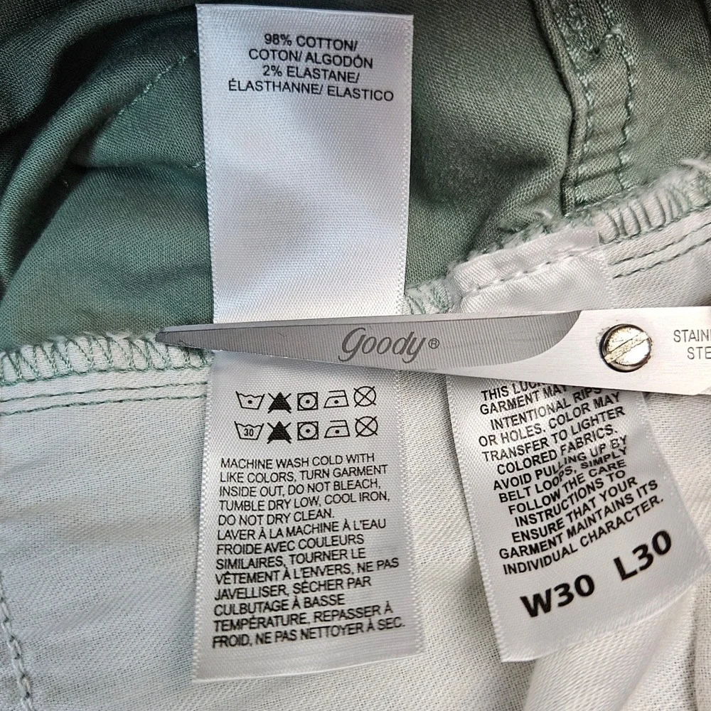 $99 Lucky Brand 223 Straight Leg Pants Mens 30x30 Green Advanced Stretch New